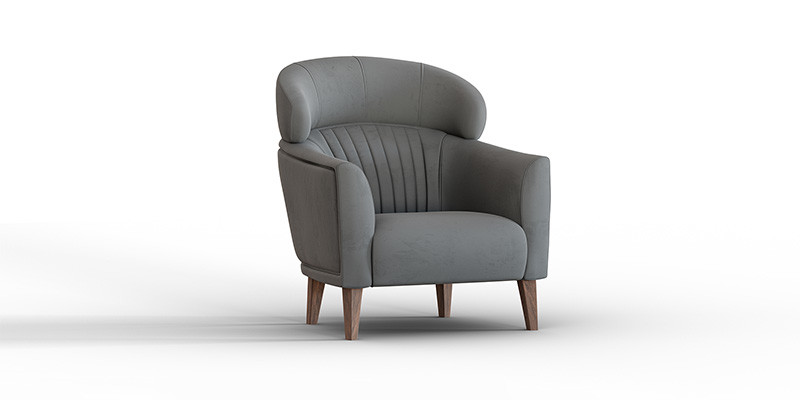 Nevada Armchair With Wooded Legs